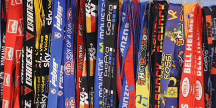 colourful lanyards