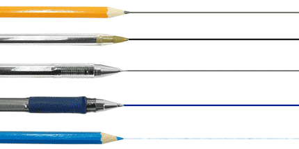 styles of pens and pencils