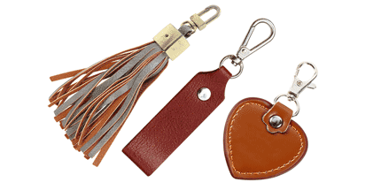 leather keyring designs