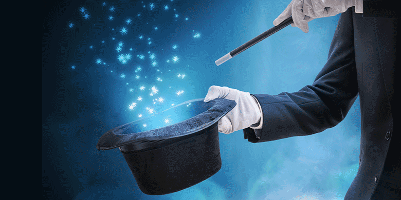 magician with a wand and hat magician with a wand and hat