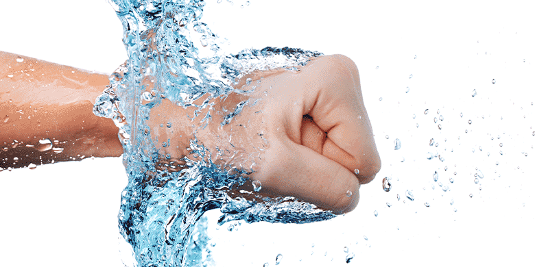 punching water