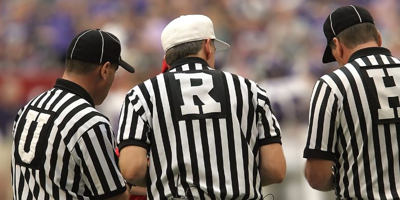 Referees at a sports game
