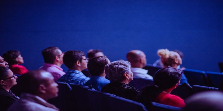 A conference taking place in an auditorium