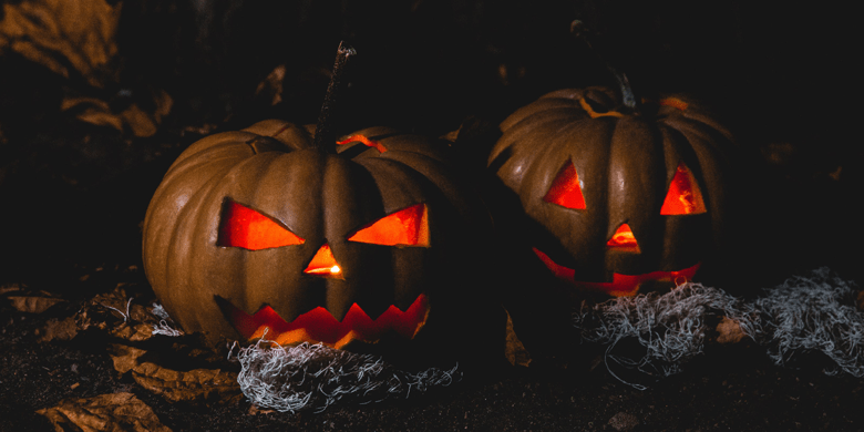 Two Jack o Lantern Lamps