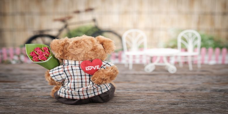 A valentine's day teddy bear gift