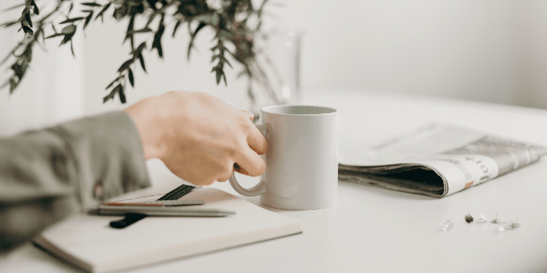 mug on office desk