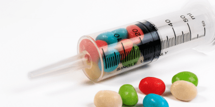 syringe filled with candy