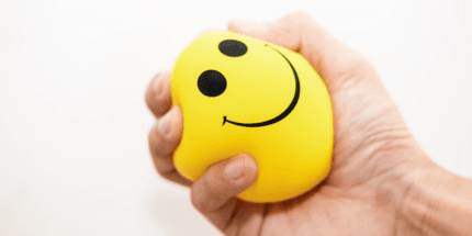 happy face stress ball