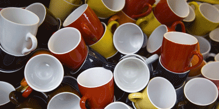 loose cups and mugs