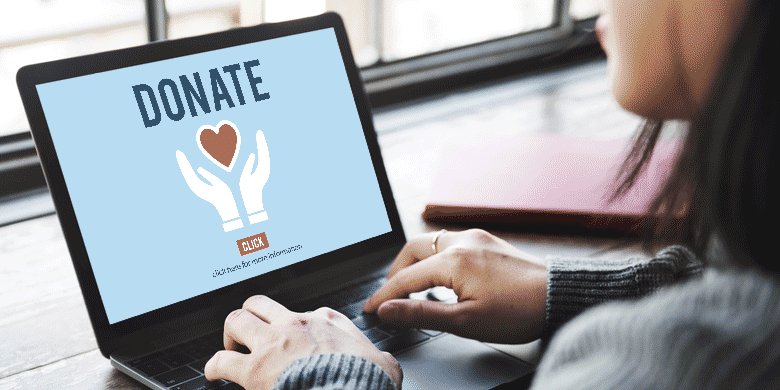 donating via computer