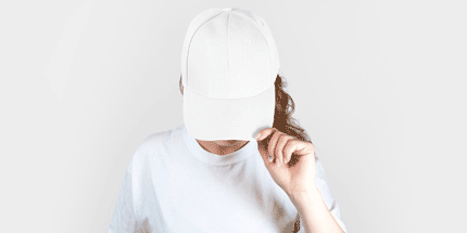blank white cap