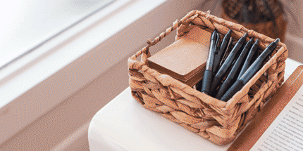 pens in a basket