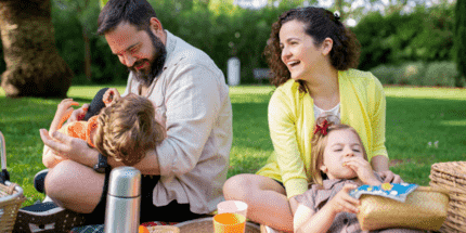 family having a picnic