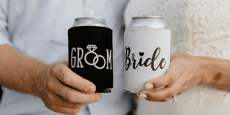 wedding stubby holders