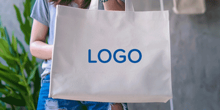 promotional bag with template logo