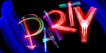 neon party logo