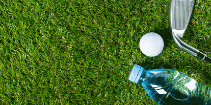 water bottle on grass