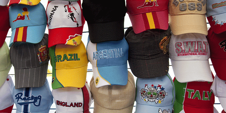 International World Sports Countries Baseball Hat Layered PVC
