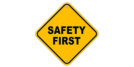 safety first sign