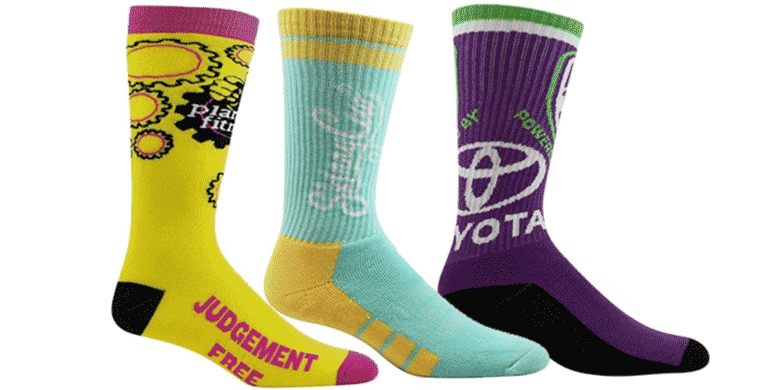 branded socks