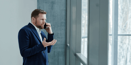 businessman using smartphone
