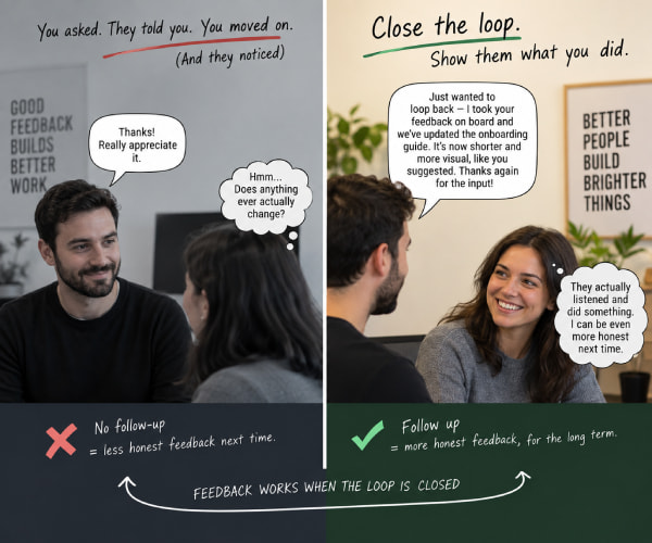 feedback works when the loop is closed