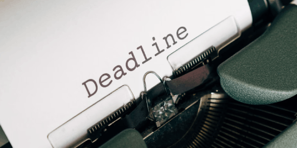 deadline on typewriter