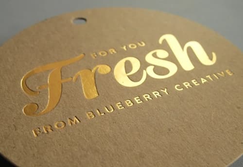 foil printing on a coaster